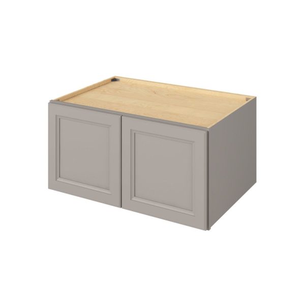 Monaco - 36" x 18" x 24" Deep Wall Cabinet, 2 Doors in Grey MGR-W361824