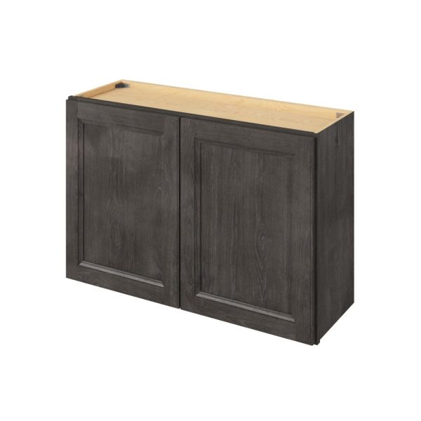 Monaco - 36" x 24" Wall Cabinet, 2 Doors, 1 Shelf in Slate MSL-W3624