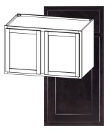 Hudson - 36" x 24" x 24" Deep Wall Cabinet, 2 Doors, 1 Shelf in Espresso HES-W362424