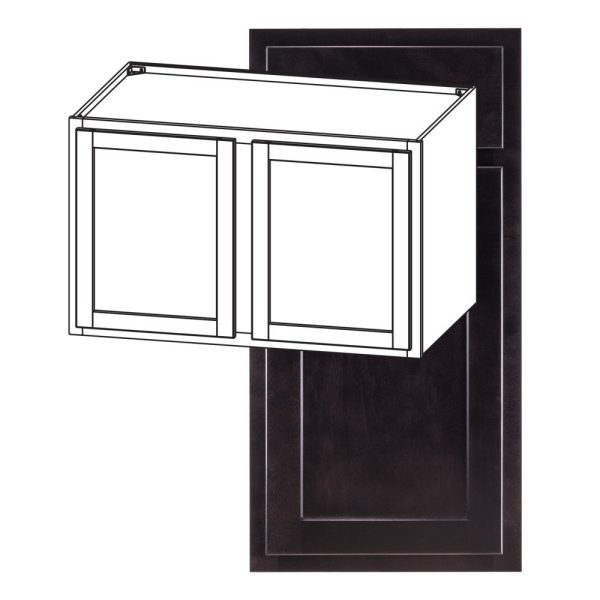 Hudson - 36" x 24" x 24" Deep Wall Cabinet, 2 Doors, 1 Shelf in Espresso HES-W362424