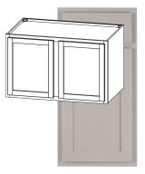 Hudson - 36" x 24" x 24" Deep Wall Cabinet, 2 Doors, 1 Shelf in Grey HGR-W362424