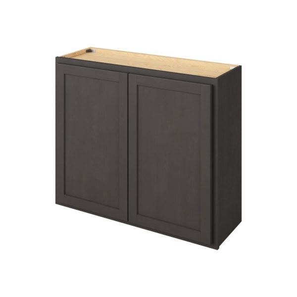 Hudson - 36" x 30" Wall Cabinet, 2 Doors, 2 Shelves in Slate HSL-W3630