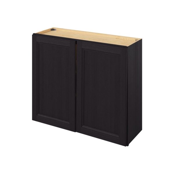 Monaco - 36" x 30" Wall Cabinet, 2 Doors, 2 Shelves in Espresso MES-W3630