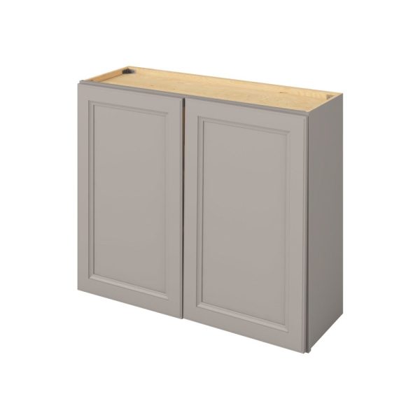 Monaco - 36" x 30" Wall Cabinet, 2 Doors, 2 Shelves in Grey MGR-W3630