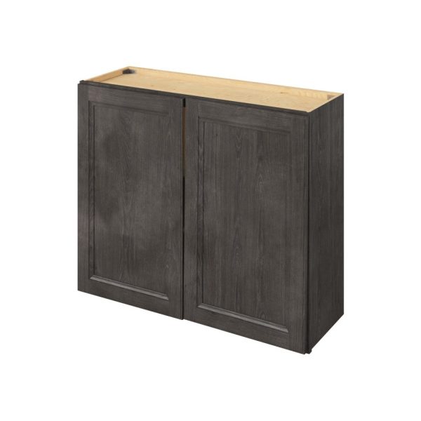 Monaco - 36" x 30" Wall Cabinet, 2 Doors, 2 Shelves in Slate MSL-W3630