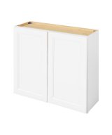 Monaco - 36" x 30" Wall Cabinet, 2 Doors, 2 Shelves in White MWH-W3630