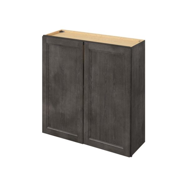 Monaco - 36" x 36" Wall Cabinet, 2 Doors, 2 Shelves in Slate MSL-W3636