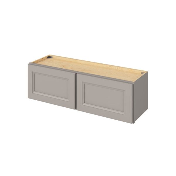 Monaco - 39" x 12" Wall Cabinet, 2 Doors in Grey MGR-W3912