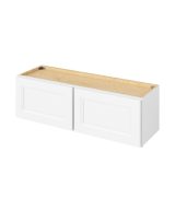 Monaco - 39" x 12" Wall Cabinet, 2 Doors in White MWH-W3912