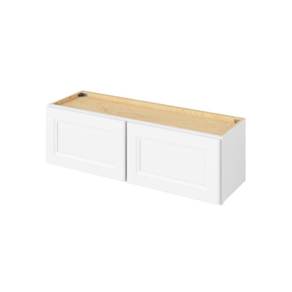 Monaco - 39" x 12" Wall Cabinet, 2 Doors in White MWH-W3912