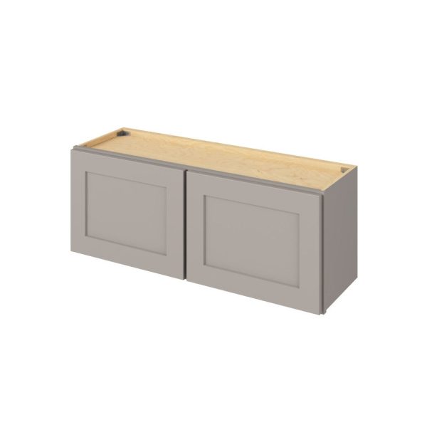 Cooper - 39" x 15" Wall Cabinet, 2 Doors in Grey CGR-W3915