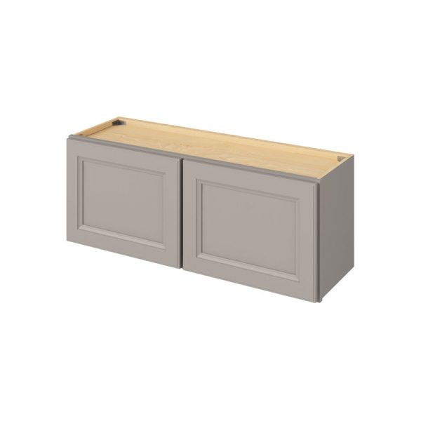 Monaco - 39" x 15" Wall Cabinet, 2 Doors in Grey MGR-W3915