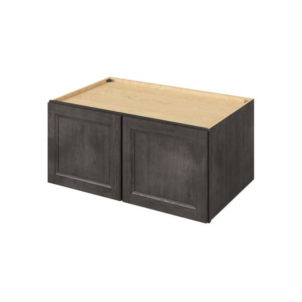 Monaco - 39" x 18" x 24" Deep Wall Cabinet, 2 Doors in Slate MSL-W391824