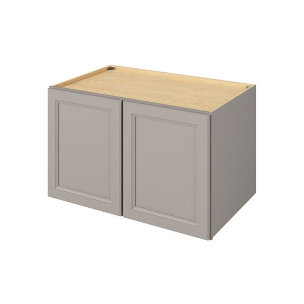 Monaco - 39" x 24" x 24" Deep Wall Cabinet, 2 Doors, 1 Shelf in Grey MGR-W392424