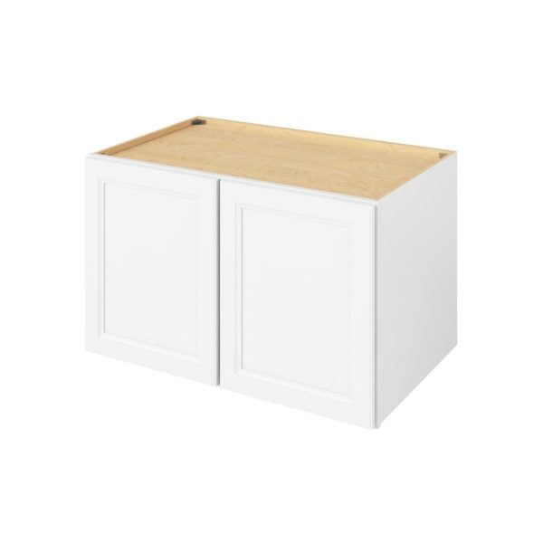 Monaco - 39" x 24" x 24" Deep Wall Cabinet, 2 Doors, 1 Shelf in White MWH-W392424