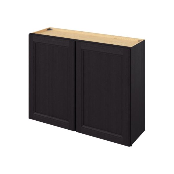 Monaco - 39" x 30" Wall Cabinet, 2 Doors, 2 Shelves in Espresso MES-W3930