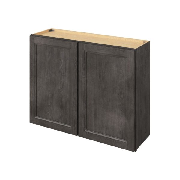 Monaco - 39" x 30" Wall Cabinet, 2 Doors, 2 Shelves in Slate MSL-W3930