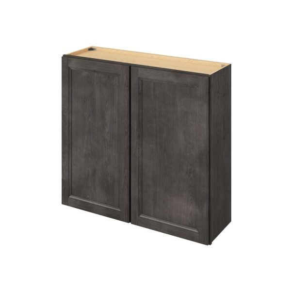 Monaco - 39" x 36" Wall Cabinet, 2 Doors, 2 Shelves in Slate MSL-W3936