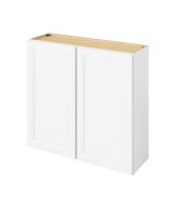 Monaco - 39" x 36" Wall Cabinet, 2 Doors, 2 Shelves in White MWH-W3936