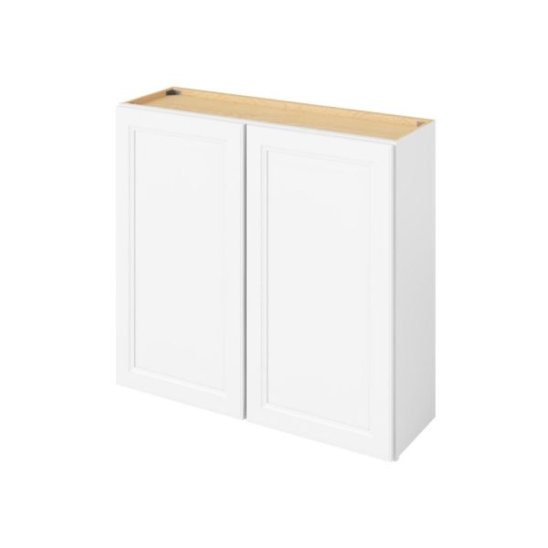 Monaco - 39" x 36" Wall Cabinet, 2 Doors, 2 Shelves in White MWH-W3936