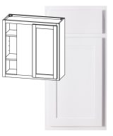 Hudson - 30" x 30"  Universal Blind Wall Cabinet, 1 Door, 2 Shelves in White 3330U-HWH-WBC30