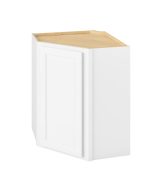 Hudson - 24" x 30" Wall Diagonal Cabinet, 1 Door, 2 Shelves in White HWH-WDC2430