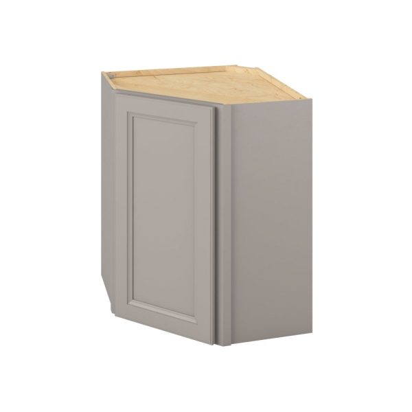 Monaco - 24" x 30" Wall Diagonal Cabinet, 1 Door, 2 Shelves in Grey MGR-WDC2430