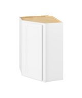 Hudson - 24" x 36" Wall Diagonal Cabinet, 1 Door, 2 Shelves in White HWH-WDC2436