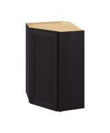 Monaco - 24" x 36" Wall Diagonal Cabinet, 1 Door, 2 Shelves in Espresso MES-WDC2436