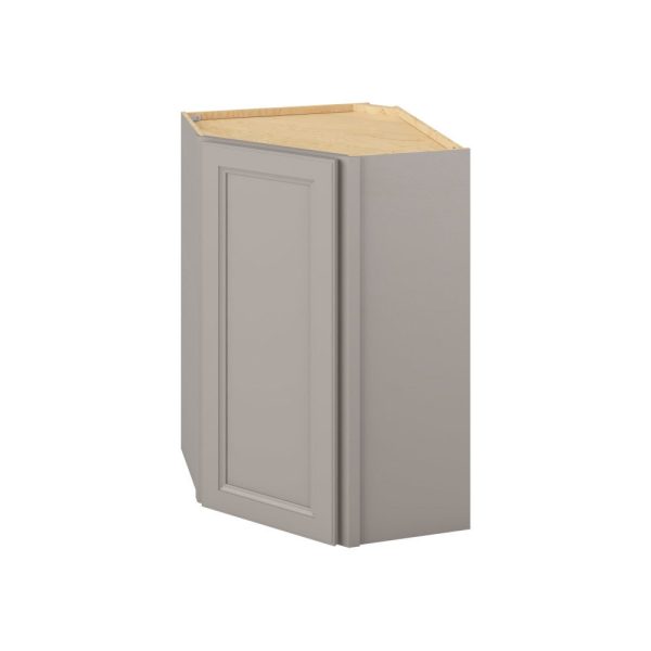 Monaco - 24" x 36" Wall Diagonal Cabinet, 1 Door, 2 Shelves in Grey MGR-WDC2436