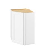 Monaco - 24" x 36" Wall Diagonal Cabinet, 1 Door, 2 Shelves in White MWH-WDC2436