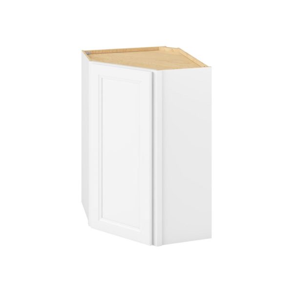 Monaco - 24" x 36" Wall Diagonal Cabinet, 1 Door, 2 Shelves in White MWH-WDC2436