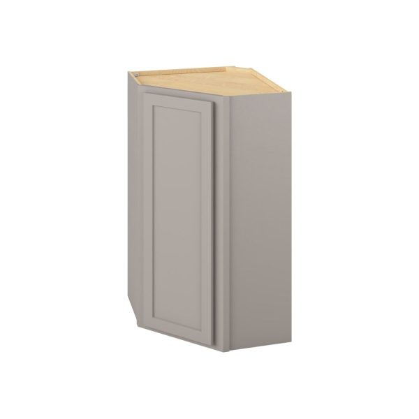 Hudson - 24" x 42" Wall Diagonal Cabinet, 1 Door, 3 Shelves in Grey HGR-WDC2442