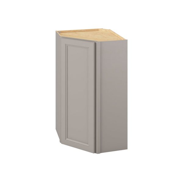 Monaco - 24" x 42" Wall Diagonal Cabinet, 1 Door, 3 Shelves in Grey MGR-WDC2442