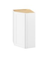 Monaco - 24" x 42" Wall Diagonal Cabinet, 1 Door, 3 Shelves in White MWH-WDC2442