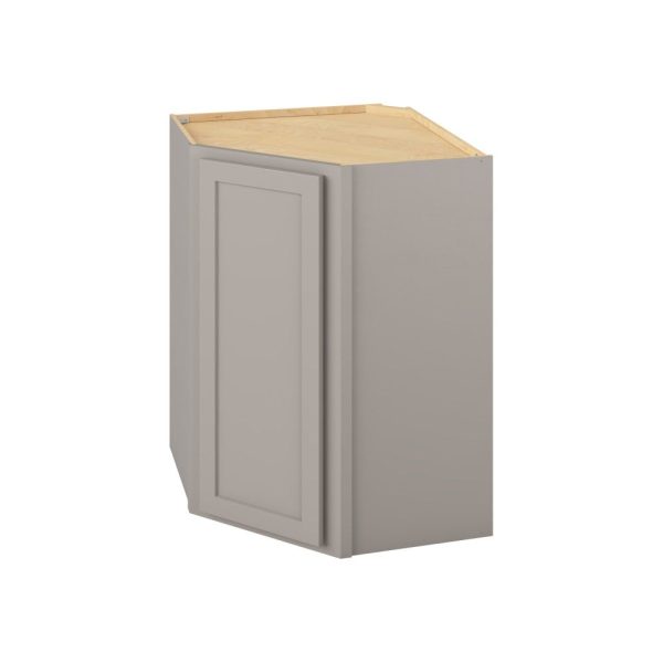 Hudson - 27" x 36" x 15" Wall Diagonal Cabinet, 1 Door, 2 Shelves in Grey HGR-WDC273615