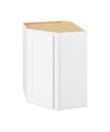 Hudson - 27" x 36" x 15" Wall Diagonal Cabinet, 1 Door, 2 Shelves in White HWH-WDC273615