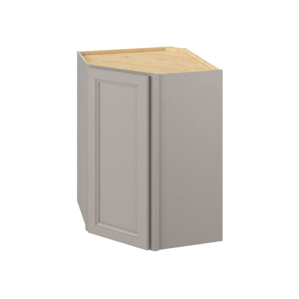 Monaco - 27" x 36" x 15" Wall Diagonal Cabinet, 1 Door, 2 Shelves in Grey MGR-WDC273615