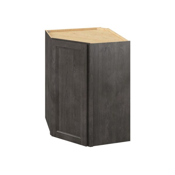 Monaco - 27" x 36" x 15" Wall Diagonal Cabinet, 1 Door, 2 Shelves in Slate MSL-WDC273615