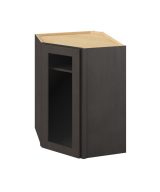 Cooper - 27" x 36" x 15" Wall Diagonal Cabinet with Glass Door and Matching Interior, 1 Door, 2 Shelves in Slate CSL-WDC273615MI