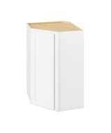 Hudson - 27" x 42" x 15" Wall Diagonal Cabinet, 1 Door, 3 Shelves in White HWH-WDC274215