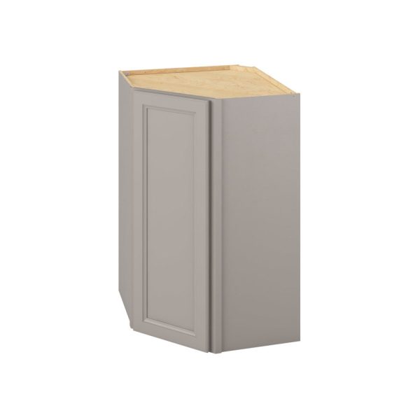 Monaco - 27" x 42" x 15" Wall Diagonal Cabinet, 1 Door, 3 Shelves in Grey MGR-WDC274215