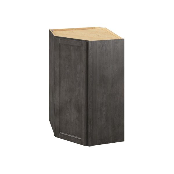 Monaco - 27" x 42" x 15" Wall Diagonal Cabinet, 1 Door, 3 Shelves in Slate MSL-WDC274215