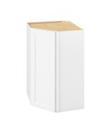 Monaco - 27" x 42" x 15" Wall Diagonal Cabinet, 1 Door, 3 Shelves in White MWH-WDC274215