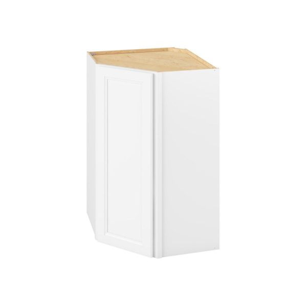 Monaco - 27" x 42" x 15" Wall Diagonal Cabinet, 1 Door, 3 Shelves in White MWH-WDC274215