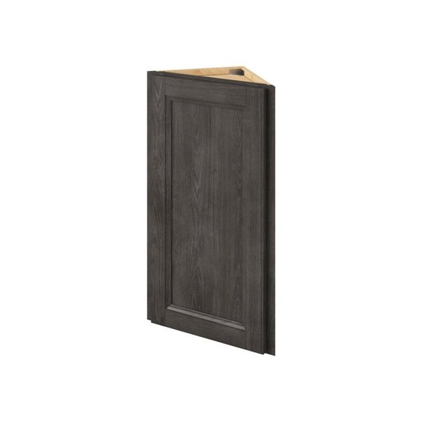 Monaco - 12" x 30" Wall End Cabinet, 1 Door, 2 Shelves in Slate MSL-WEC1230