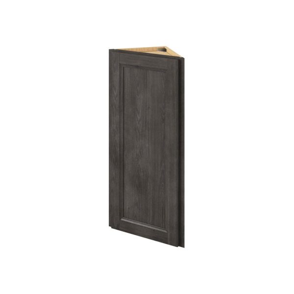 Monaco - 12" x 36" Wall End Cabinet, 1 Door, 2 Shelves in Slate MSL-WEC1236