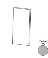 Cooper, Hudson, Monaco - 15" W x 42" H x 1/4" T Wall End Panel - in Grey PGRY-WEP1542